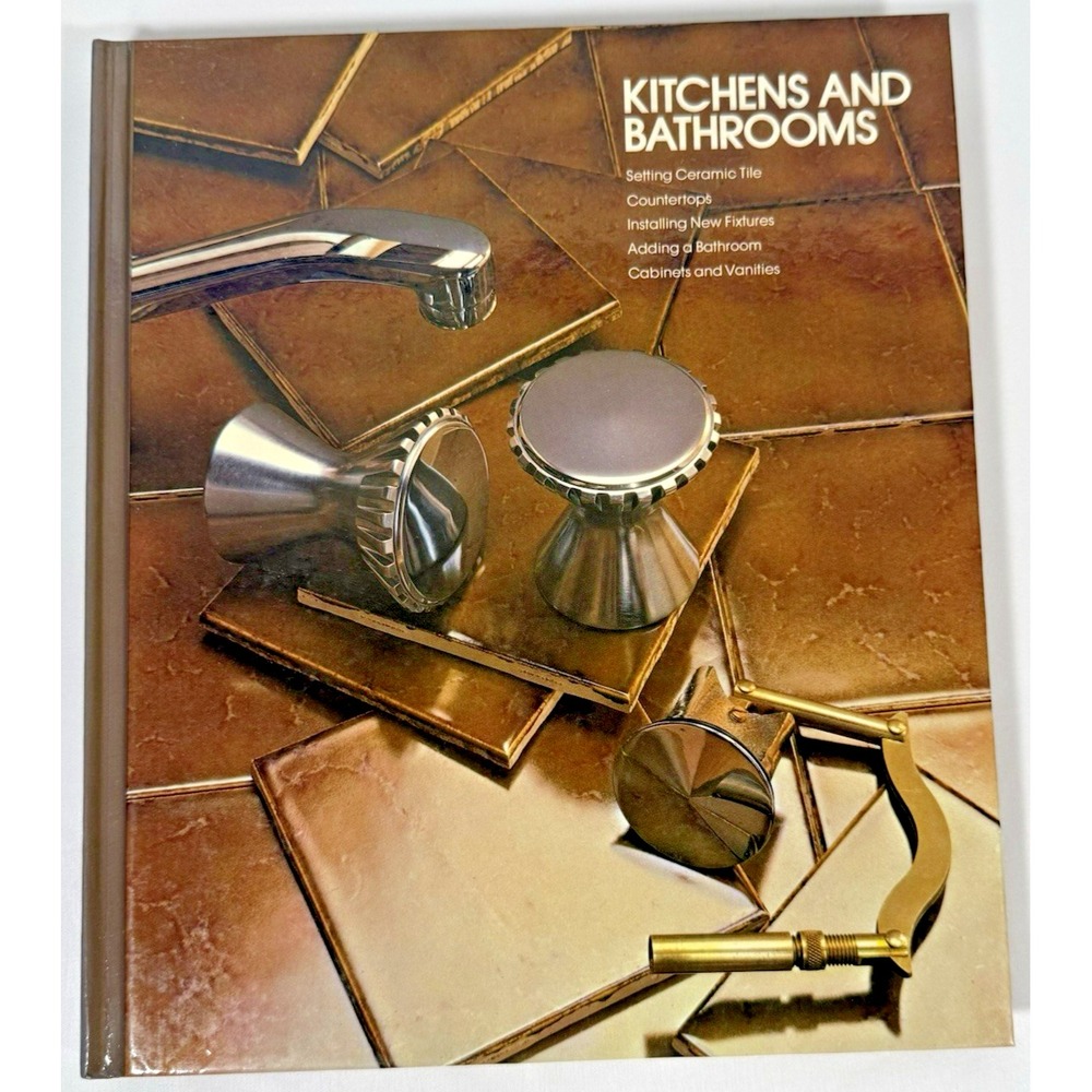Time-Life Kitchens and Bathrooms Book Brown Home Repair Improvement DIY